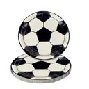 Assiettes en carton football – 24 pièces (7 pouces) thumbnail 1