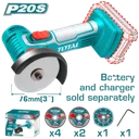 Mini meuleuse sans fil 20V SANS BATTERIE thumbnail 1