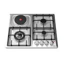 Plaque Haier Encastrable 4FEUX Mixte 3F A Gaz 1F Electrique Inox HOBF60FS thumbnail 1