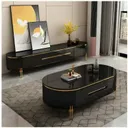Table Console 180X40CM M6318/ 130X70CM Noir G6318 + M6318 thumbnail 1