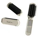 Peigne pliable - couleur crème, portable avec miroir intégré thumbnail 1