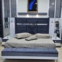 Chambre à Coucher Armoire 6 battants 6 pièces Gris Eftelya thumbnail 4