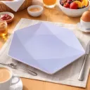 Assiette plate incassable forme hexagonale thumbnail 3