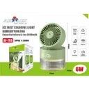 Mini Ventilo humidificateur portable avec lumière colorée 3600 mAh - 3 vitesses - Moteur Bldc - 6W Airflux AF-793 thumbnail 1