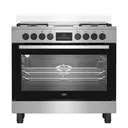 Cuisiniere Beko 6 feux 90X60 à Gaz + 2 Plaques de Cuisson Inox BGM21225EX thumbnail 1