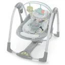 INGENUITY - Balançoire Bébé Swing 'n Go – Portable, Musicale, Gris Hugs & Hoots thumbnail 1