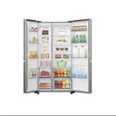 Refrigerateur Hisense Side BY Side 2 portes 668 litres Inverter Gris RS87WS thumbnail 2