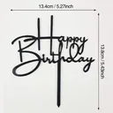 Décoration de gâteau en lettres design moderne motif HAPPY BIRTHDAY thumbnail 1