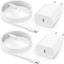 Lot de 2 pour Chargeur iPhone 16/15, 20W Chargeur USB C Rapide avec 2m Câble USB C vers USB C µ thumbnail 1