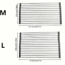 Égouttoir Évier avec Tapis Séchage Antidérapant – Acier Inox thumbnail 1