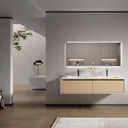Meuble de salle de bain F-5073 en contreplaqué (plywood) avec miroir led thumbnail 1
