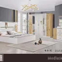 Chambre à Coucher 6 battants 5 pièces Blanc Beige MC625H thumbnail 1