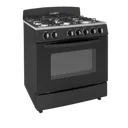 Cuisinière à gaz Decakila 5 feux avec grand four Noir thumbnail 1