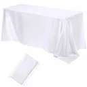 Nappe en Satin de Couleur Unie, Élégante Couverture de Table Rectangulaire thumbnail 1