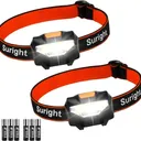 Lot 2 Lampes Frontales LED Rechargeables – 140 Lumens - 3 Modes thumbnail 1