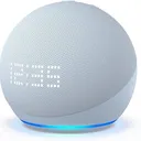 Amazon Echo Dot avec horloge - Enceinte bluetooth connectée avec assistant vocal intelligent, bleu clair thumbnail 1