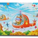 Puzzle Hélicoptère En Bois Plateau Métal Enfants Débutants Concentration Motricité Fine thumbnail 1