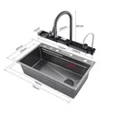 Evier de cuisine 8046B en acier inoxydable 304-coloris noir thumbnail 4