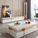 Table Téléviseur 200X40CM TV6316 + Table Basse 120X60 Blanc 6316 thumbnail 1