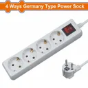 Multiprise électrique 4 prises avec rallonge 1,4 m thumbnail 3