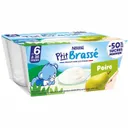 NESTLÉ - Yaourt Bébé P'tit Brassé Poire - dès 6 mois - 4 x 100g thumbnail 1