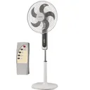 VENTILATEUR ELACTRON SUR PIED 18POUCES AVEC COMMANDE BLANC L-96 thumbnail 1