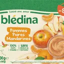 BLEDINA - Compote de Fruits Bébé Pommes Poires Mandarines - Dès 8 mois thumbnail 1