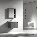 Meuble de salle de bain D-6550 en fibre de carbone avec miroir et éclairage LED thumbnail 1
