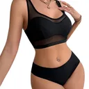 Ensemble Lingerie Maille Contrastée – Soutien-Gorge & Culotte thumbnail 1