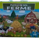 Puzzle sol ferme 48 pièces pour enfants grande scène colorée animaux et paysages champêtres thumbnail 1