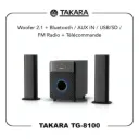Enceinte Bluetooth Takara TG-8100 avec Télécommande thumbnail 1