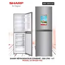 Refrigerateur Sharp Combine 4TIROIRS 320LITRES Gris SJBH320HS2 thumbnail 1