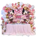 Décor de fond anniversaire – Thème Minnie 210×150 cm thumbnail 1