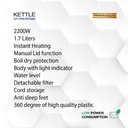 Bouilloire électrique Star Track ST-17BD-KP2200 2200W, de 1,5 L thumbnail 4
