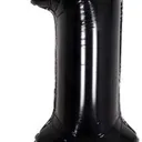 Ballon noir avec numéro pour fête , un chiffre thumbnail 1