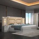Chambre à Coucher 6 battants 5 pièces Blanc MC612 thumbnail 3