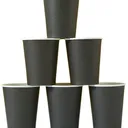 Gobelets en papier noir – Jetables pour boissons froides et café (25 pièces) thumbnail 1