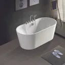 Baignoire YJ1019A en acrylique-coloris blanc thumbnail 3
