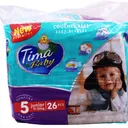 TIMA BABY - Couche bébé taille 5 Junior (11-25kg) - Lot de 5 X 26 couches thumbnail 1