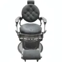 Fauteuil de Barbier Rétro Inclinable et Rotatif en Simili Cuir thumbnail 1