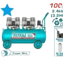 Compresseur d'air sans huile double moteur 100L thumbnail 1