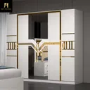 Chambre à Coucher 6 battants 5 pièces Blanc MC610 thumbnail 3