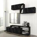 Table Téléviseur Gril TV Unit Black Marble Rebab Noir T727 thumbnail 1