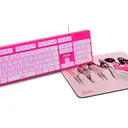 Krom - Krom 3 IN 1 GAMING COMBO clavier Souris incluse Jouer USB QWERTY Rose, Blanc thumbnail 2