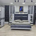 Chambre à Coucher Armoire 6 battants 6 pièces Gris Eftelya thumbnail 1
