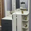 Chambre à Coucher 6 battants 4 pièces Blanc Gris Felicita thumbnail 3