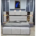 Chambre à Coucher Armoire 6 battants 6 pièces Gris Beige Blanc Pusat thumbnail 3