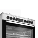 Cuisiniere Beko 6 feux 90X60 à Gaz + 2 Plaques de Cuisson Inox BGM21225EX thumbnail 3