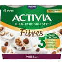 Danone Activia – Yaourts Céréales Muesli – Pack de 4 - 480 g thumbnail 1
