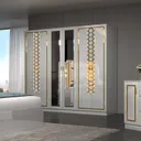 Chambre à Coucher 6 battants 5 pièces Blanc MC612 thumbnail 4
